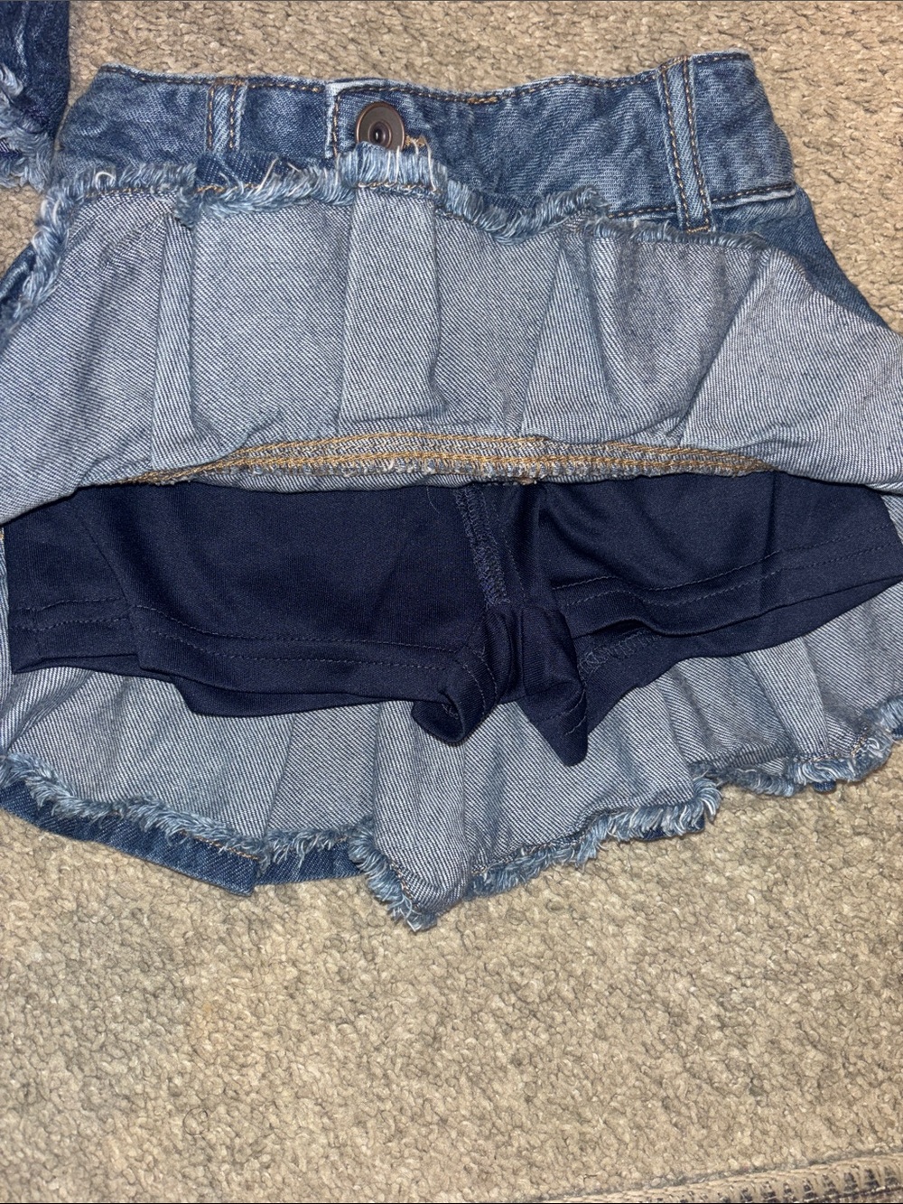 Girls Denim Shorts & Skort Set - Blue Size 4-5 - Picture 6 of 7